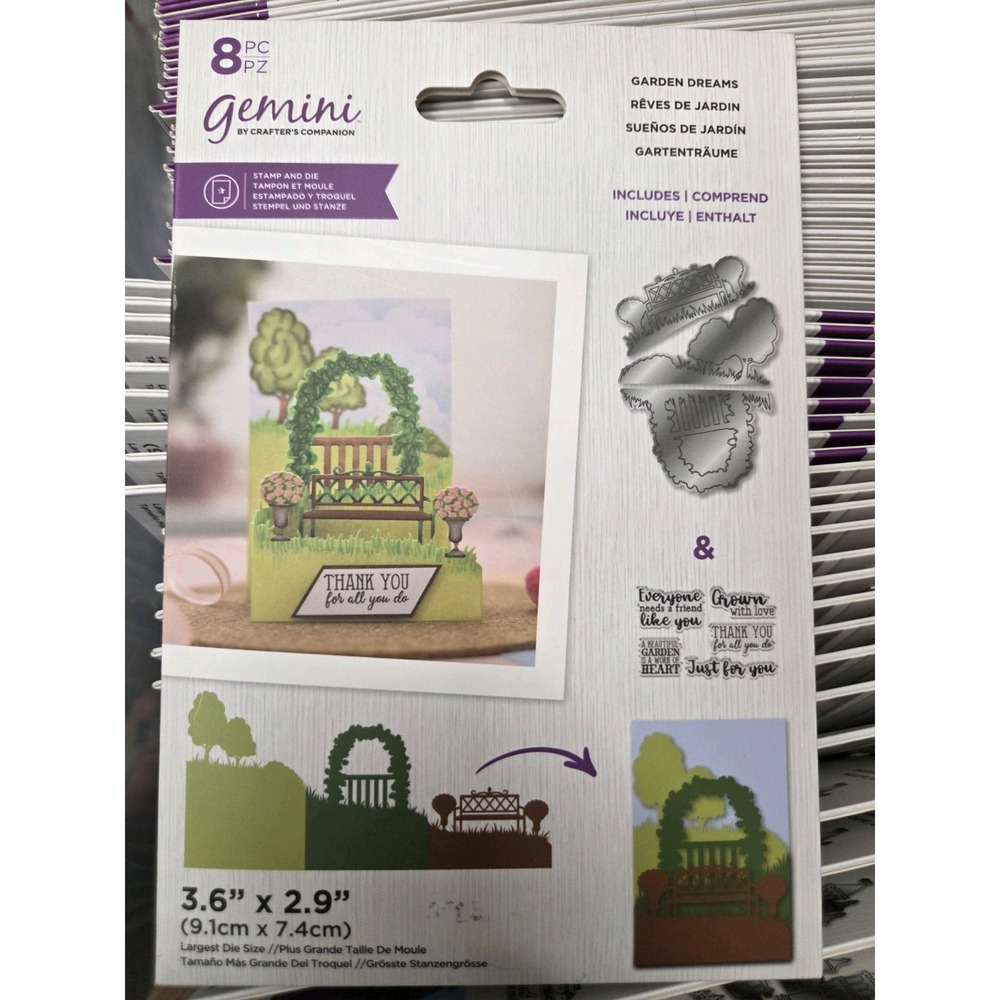 Crafters Companion 8pc Garden Dreams Stamp & Die Set ***NEW***